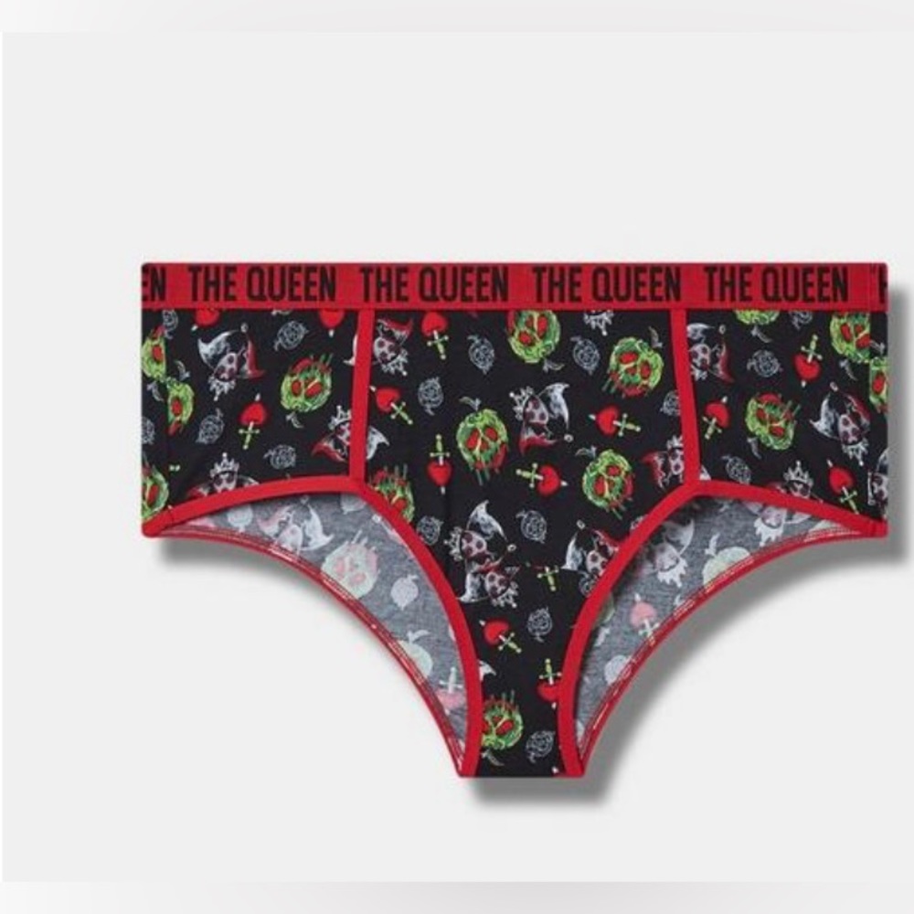 Disney Villains Cotton Mid Rise Cheeky Panty Size 0 ( Large )
